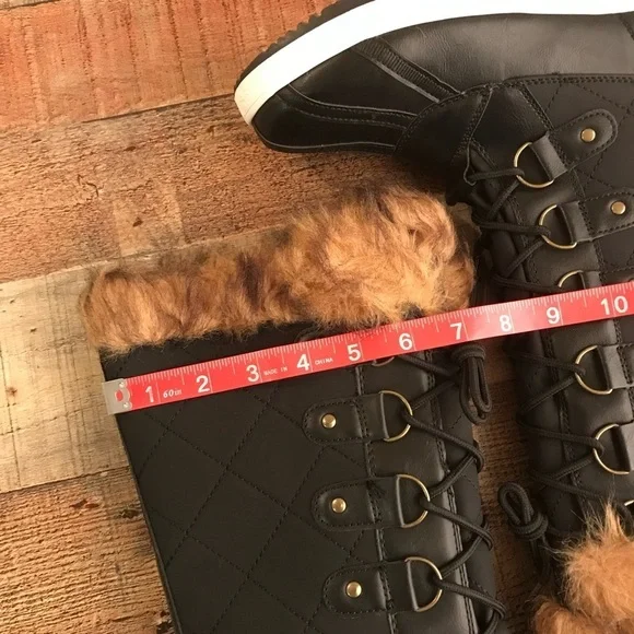 Just fab cold weather lace up boots with faux fur Marley - 7.5 - Picture 9 of 10